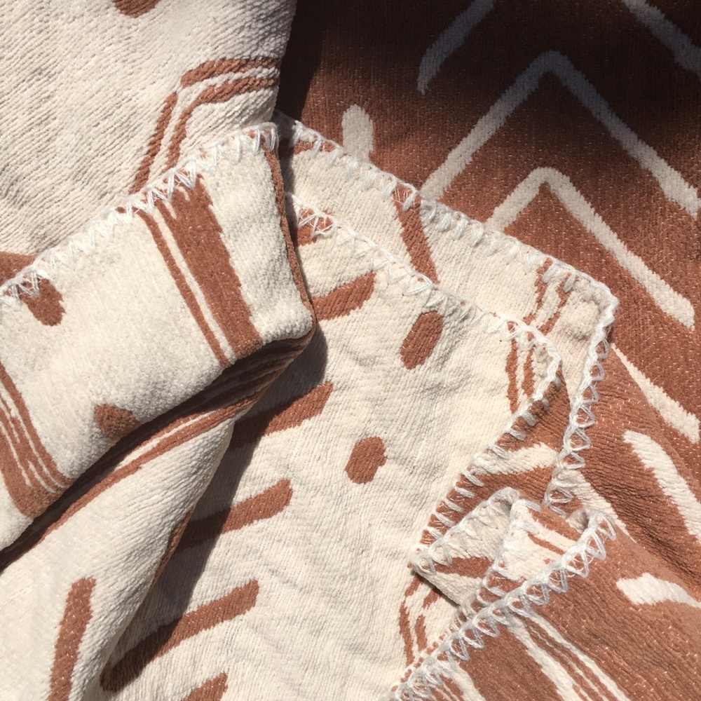 Chenille throw blanket